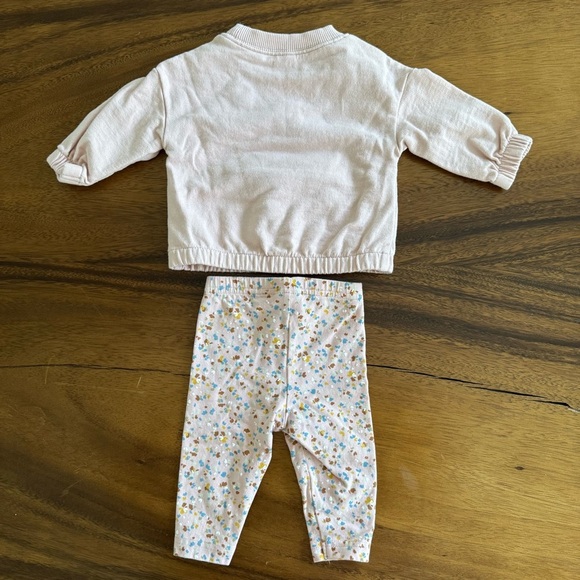 Carter’s Sweatshirt and Leggings Set Pink Animal Fox Face Baby Girl size 3M - Picture 6 of 6